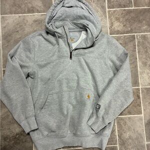 Carhartt Heather Gray Fleece-Lined Sweatshirt